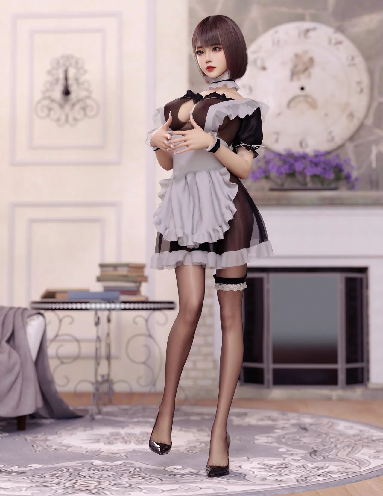 [3D国产] 戴乳环的修女，穿着开裆裤袜露出挤奶水 “luck zs”x10  (25.3.5)