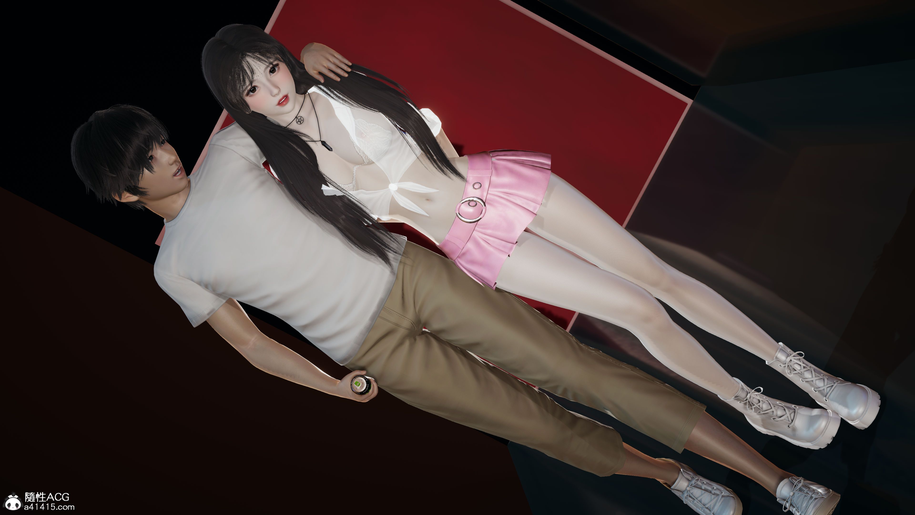 [3D淫妻] 看电影时扒掉女友内裤给别人肏 “电影院”1-2完