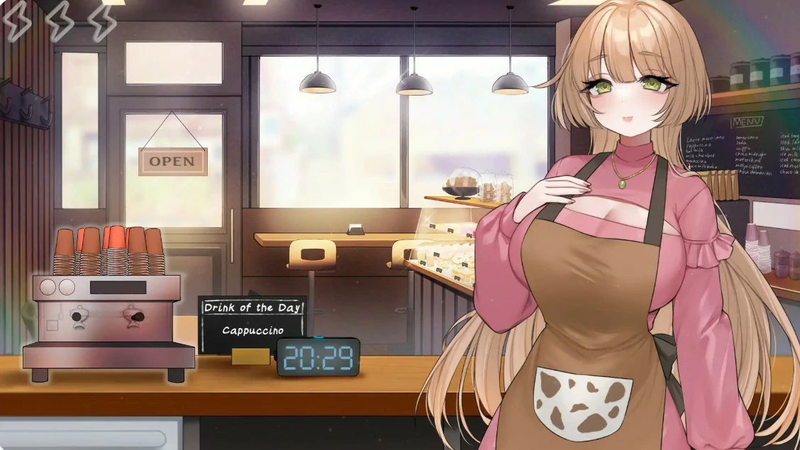【日系SLG/官中/巨乳】请给我一杯加了母乳的冰拿铁!v1.26.4.6 官方中文版【PC/0.81G】 内容图 1